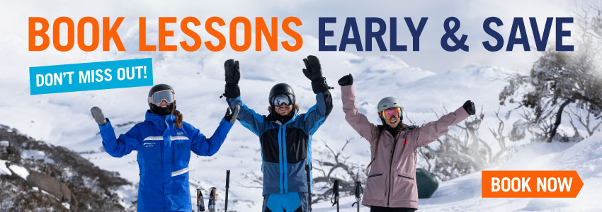 Snowsports Lessons at Perisher two skiers