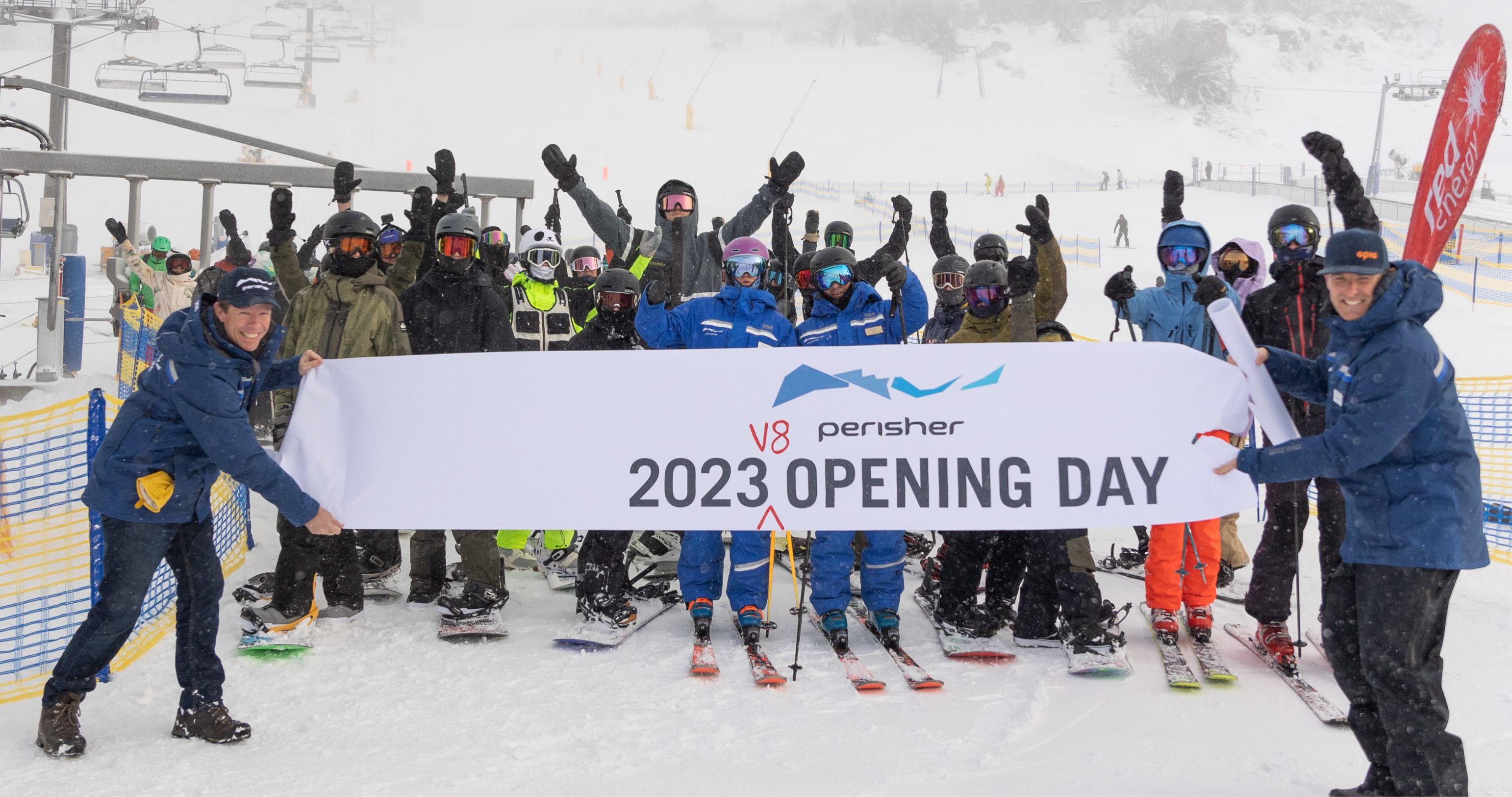 Perisher Opening V8 with Banner 2023