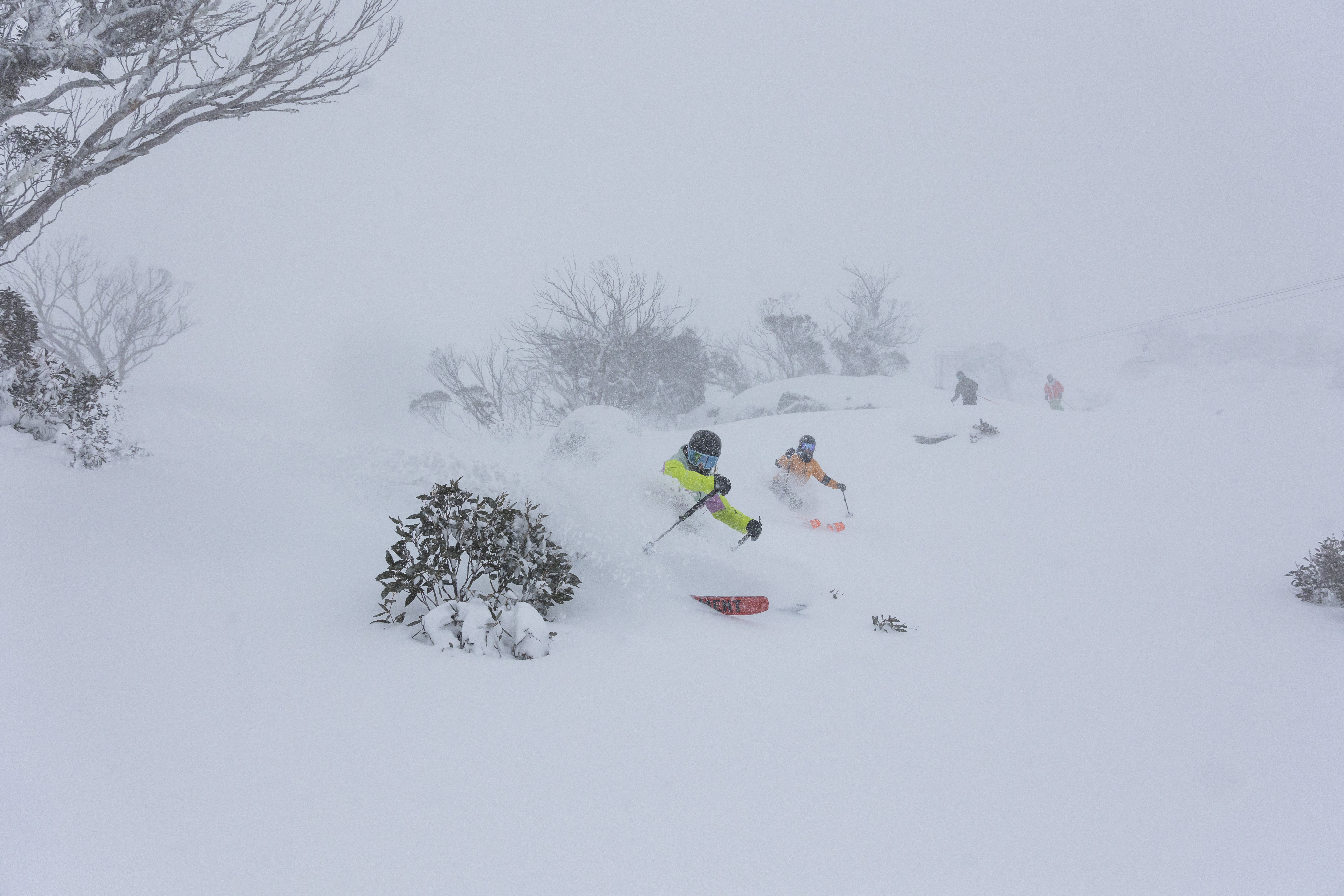 Skier jumping