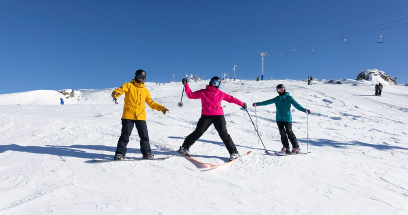 Skier jumping