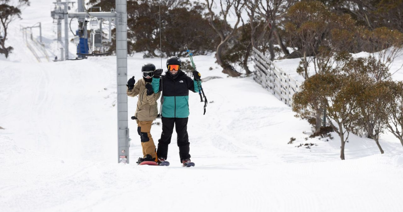 Groms riding a T-Bar