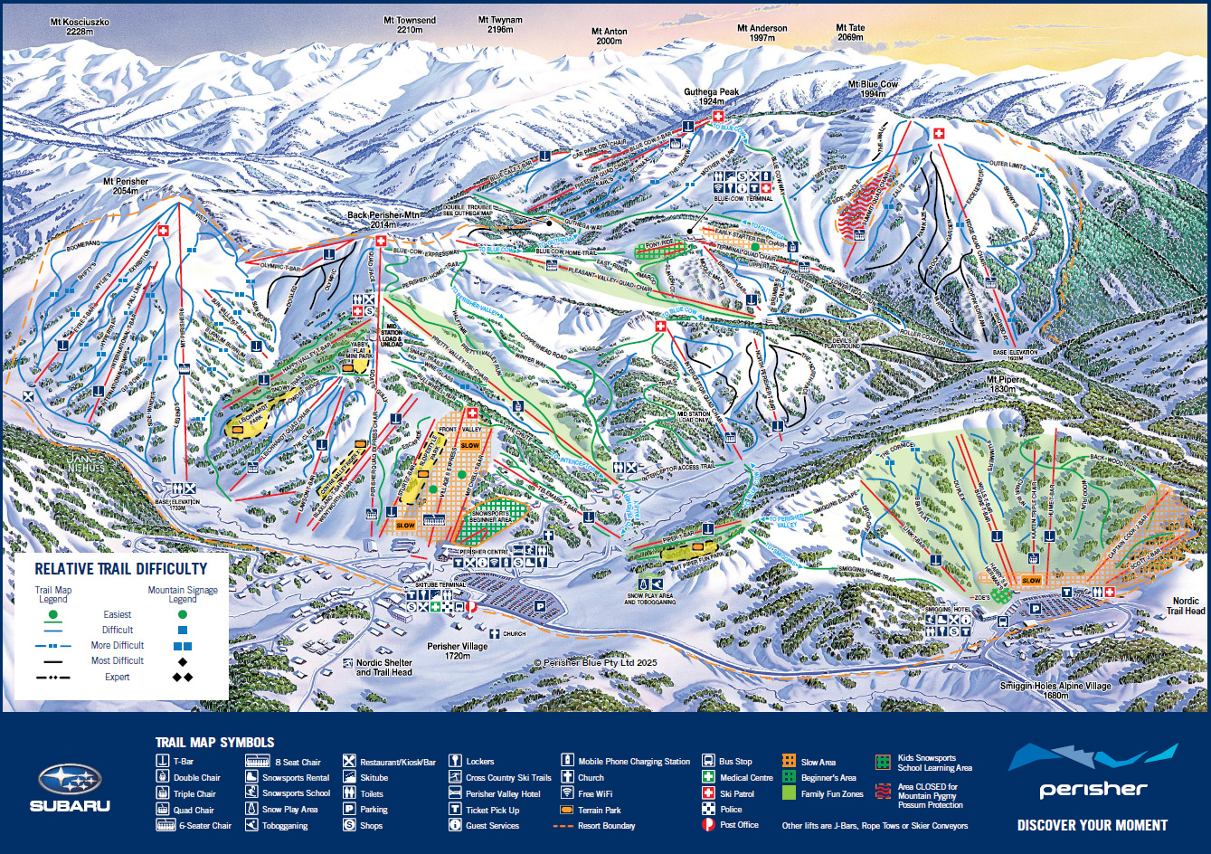 Perisher Ski Resort Trail Map