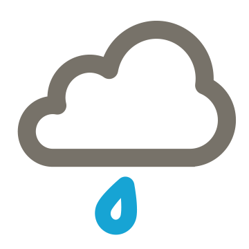 Cloudy. Showers. E'ly winds