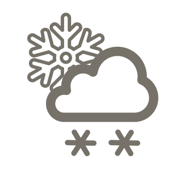 Cloudy. Snow showers. Fresh SW winds